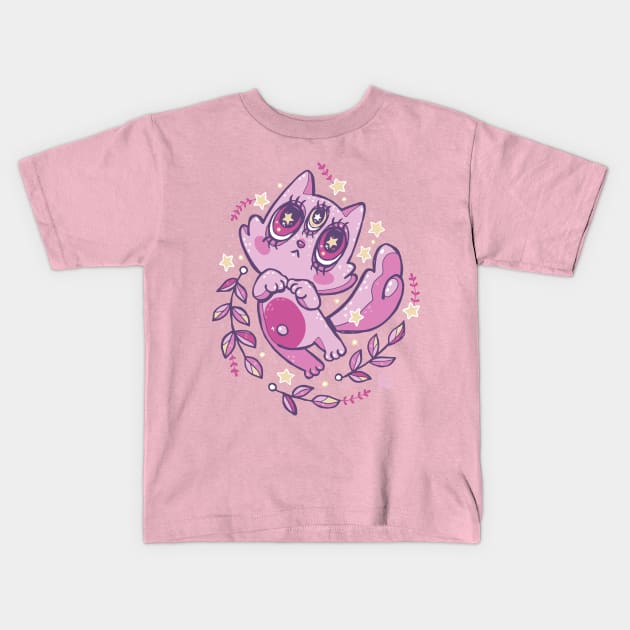 Twig the Cat Kids T-Shirt by DajonAcevedo